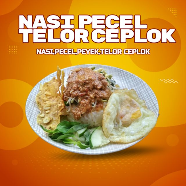Nasi Pecel Telur Ceplok / Mata Sapi