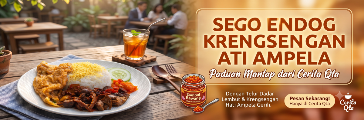 Sego Endog Krengsengan Ati Ampel Lengkap Sambal Bawang Cerita Qta